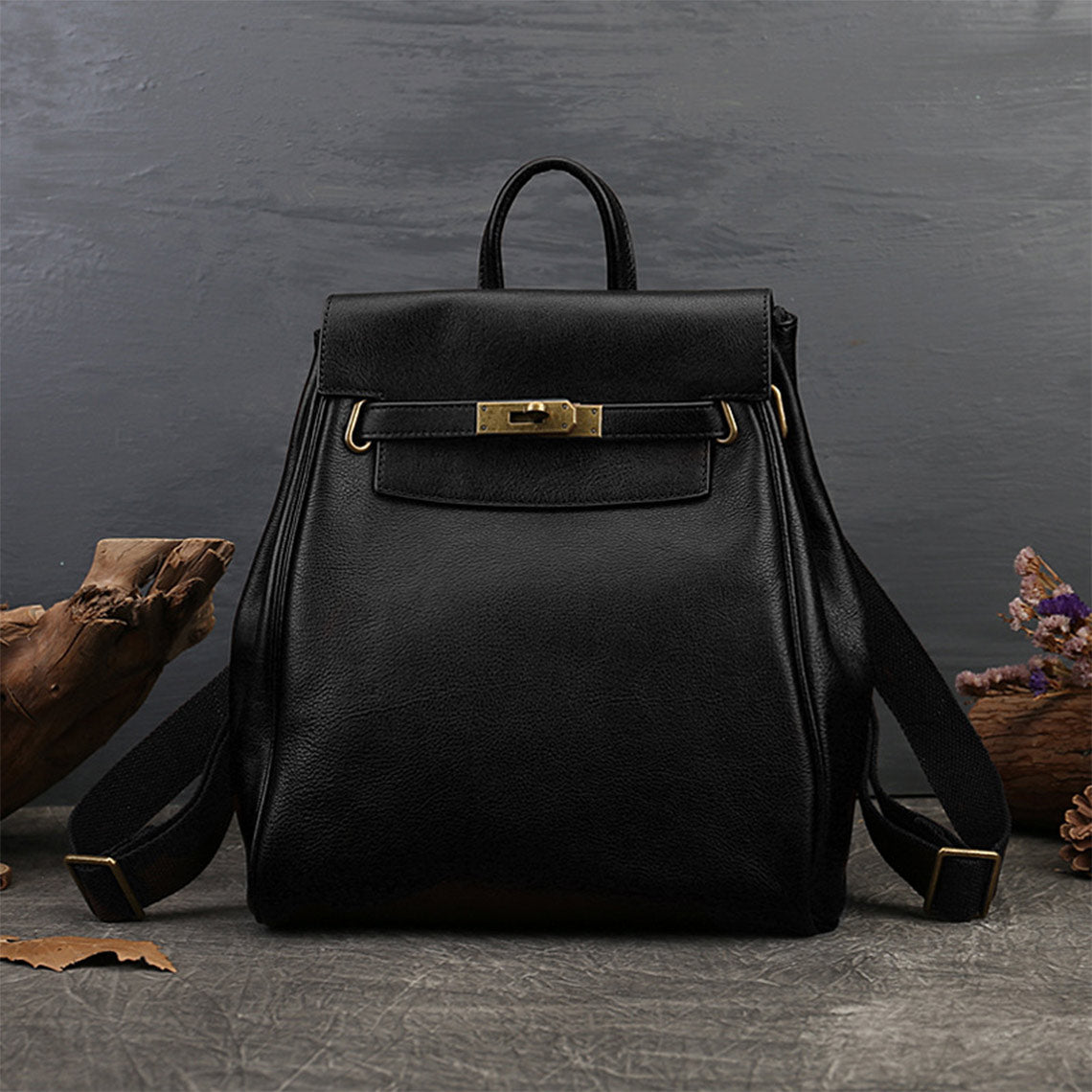 Top Grain Leather Classic Backpack for Women