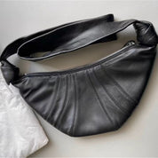Sheep Leather Croissant Crossbody Bag