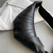 Sheep Leather Croissant Crossbody Bag