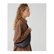 Sheep Leather Croissant Crossbody Bag