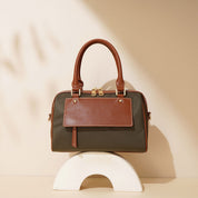 Leather Women Light Boston Handbag