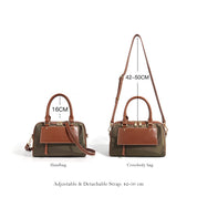 Leather Women Light Boston Handbag