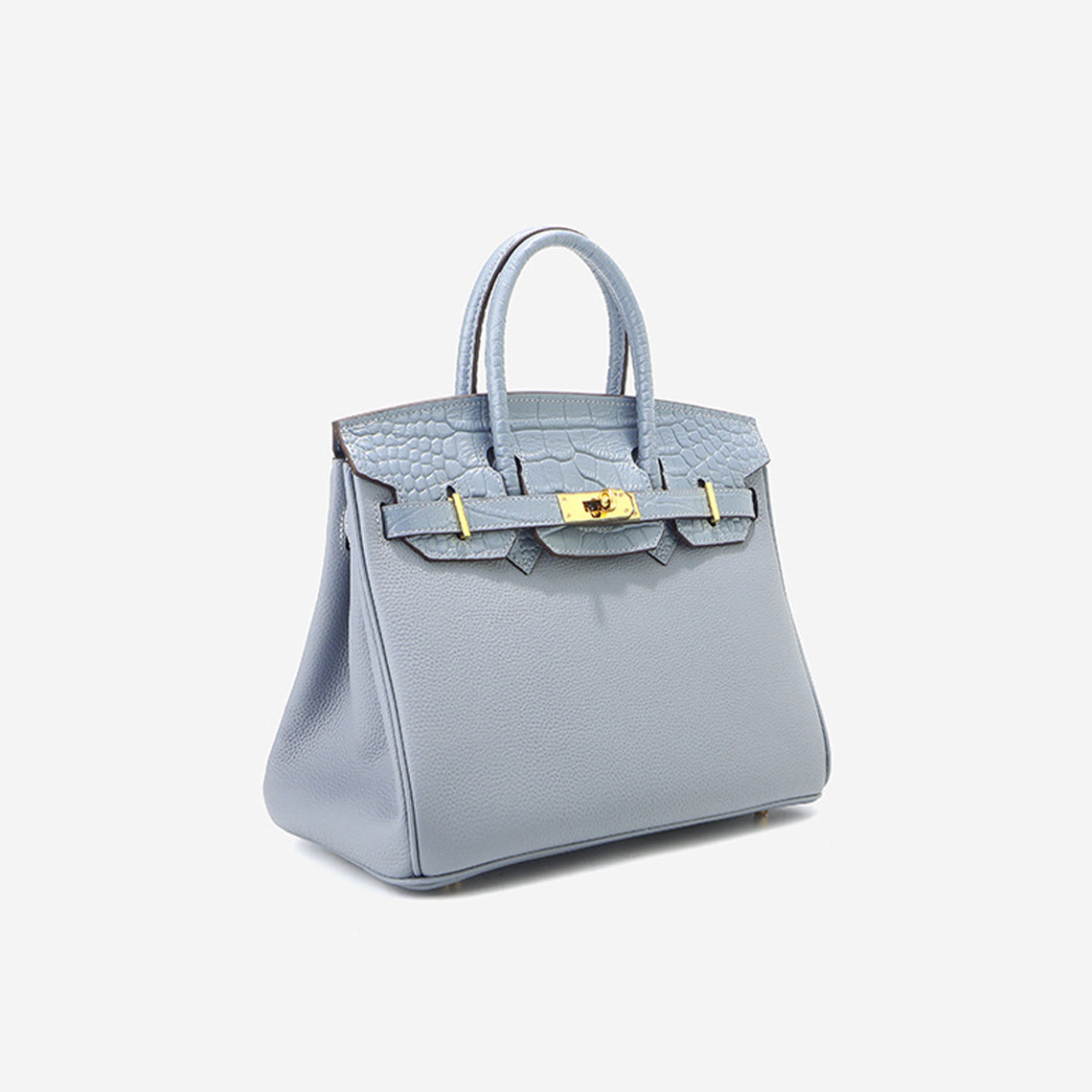 Top Grain Leather Croc Flap New Birk Handbag