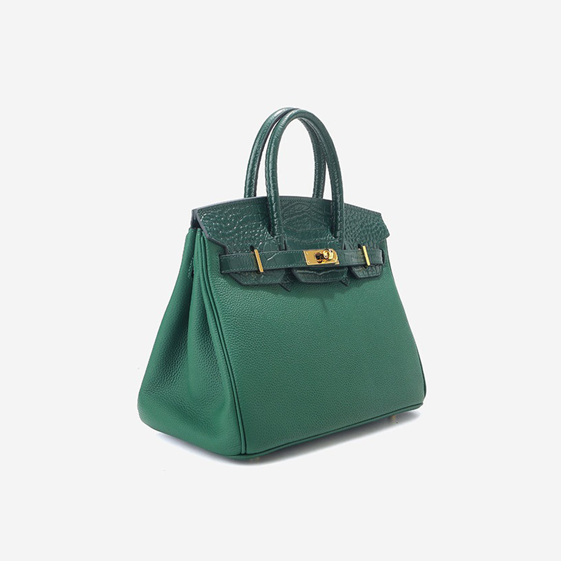 Top Grain Leather Croc Flap New Birk Handbag