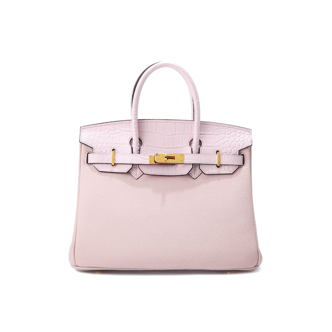 Top Grain Leather Croc Flap New Birk Handbag