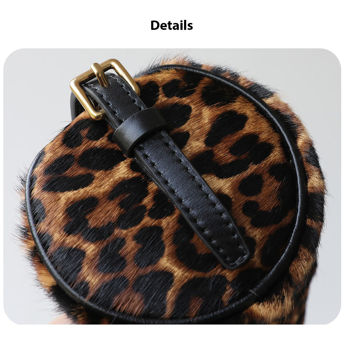 Chic Fur Leather Women Cylinder Bag
