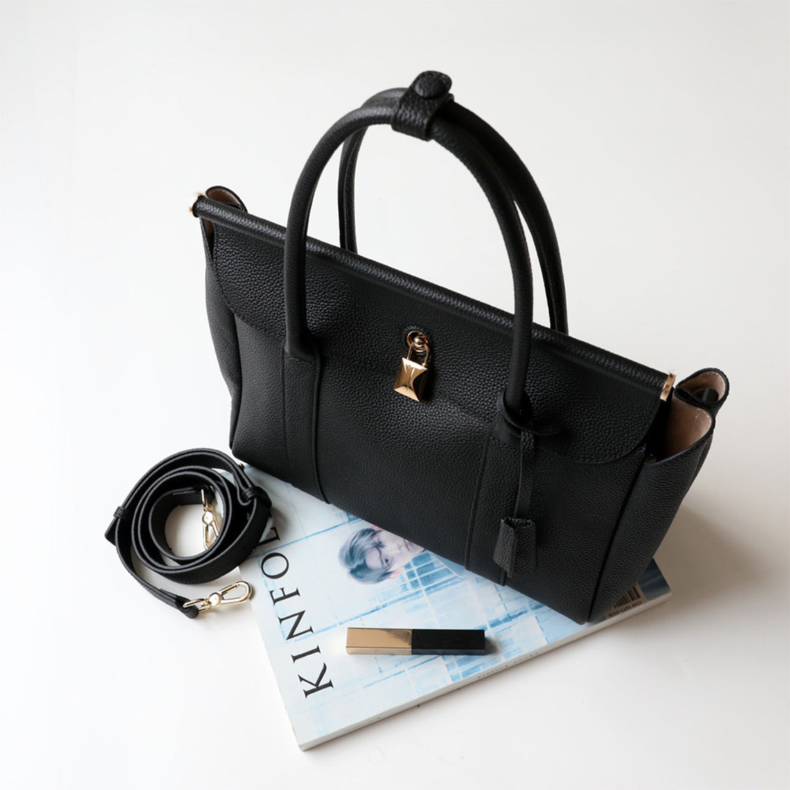 Top Grain Leather Women Work Handbag