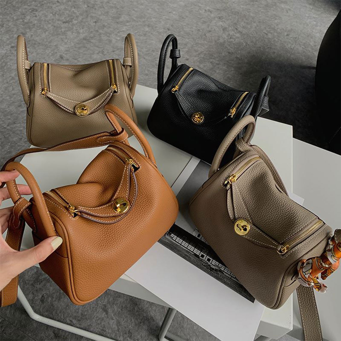 Top Grain Leather Inspired Lindi Bag