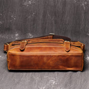 Crazy Horse Leather Men's Messenger Satchel Bag