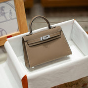 Top Grain Leather Inspired Mini Kelli 19 Handbag