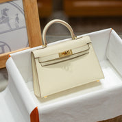 Top Grain Leather Inspired Mini Kelli 19 Handbag