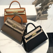 Top Grain Leather Inspired Mini Kelli 19 Handbag