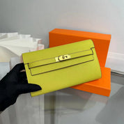 Leather Inspired Kelly Long Wallet | With Crossbody Strap
