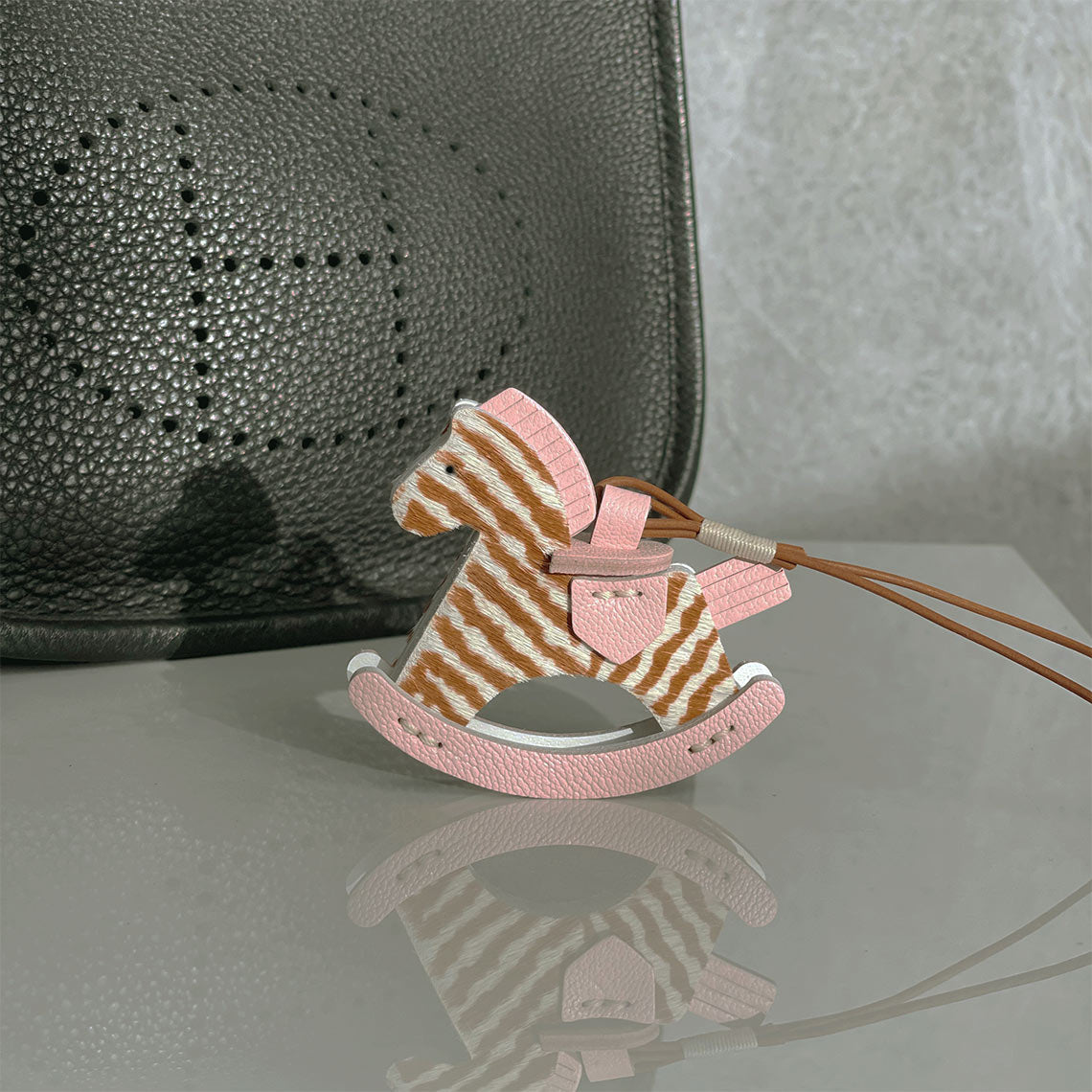 Leather Fur Horse Charm