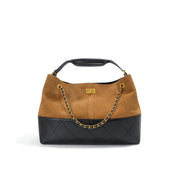 Suede Leather Quilted Suede Shoulder Bag
