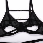 DREW BLACK 3 PIECE LINGERIE SET