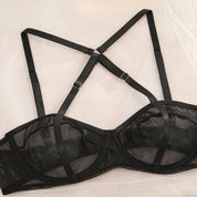 REINA 4 PIECE BLACK LINGERIE SET