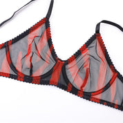 LAURA RED ZEBRA 5 PIECE LINGERIE SET