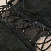 REINA 4 PIECE BLACK LINGERIE SET