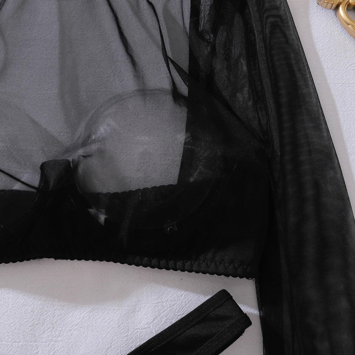 Seductive Sexy Lingerie 2PC Set with Stockings