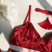 IRIS 5 PIECE LINGERIE SET with CHOKER and SKIRT