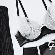 SAMMY BOW and CHOKER 5 PIECE LINGERIE SET