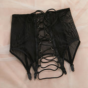 REINA 4 PIECE BLACK LINGERIE SET