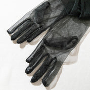 EMBROIDERY PUSH UP BRA LINGERIE SET with GLOVES