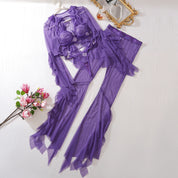 LINGERIE BRA PANTIES MESH BLOUSE and PANTIES 4 PIECE SET