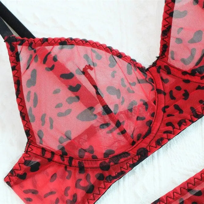 PEYTON 4 PIECE LEOPARD LINGERIE SET Chaotic Fashion