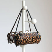 Chic Fur Leather Women Cylinder Bag