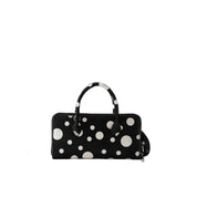Fur Leather Polka Dot Small Clutch Handbag