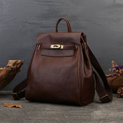 Top Grain Leather Classic Backpack for Women