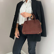 Suede Leather Inspired Margo Handbag for Women