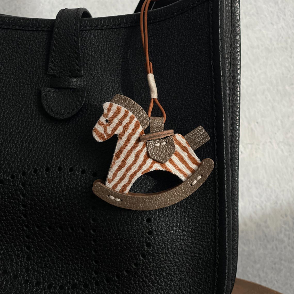 Leather Fur Horse Charm