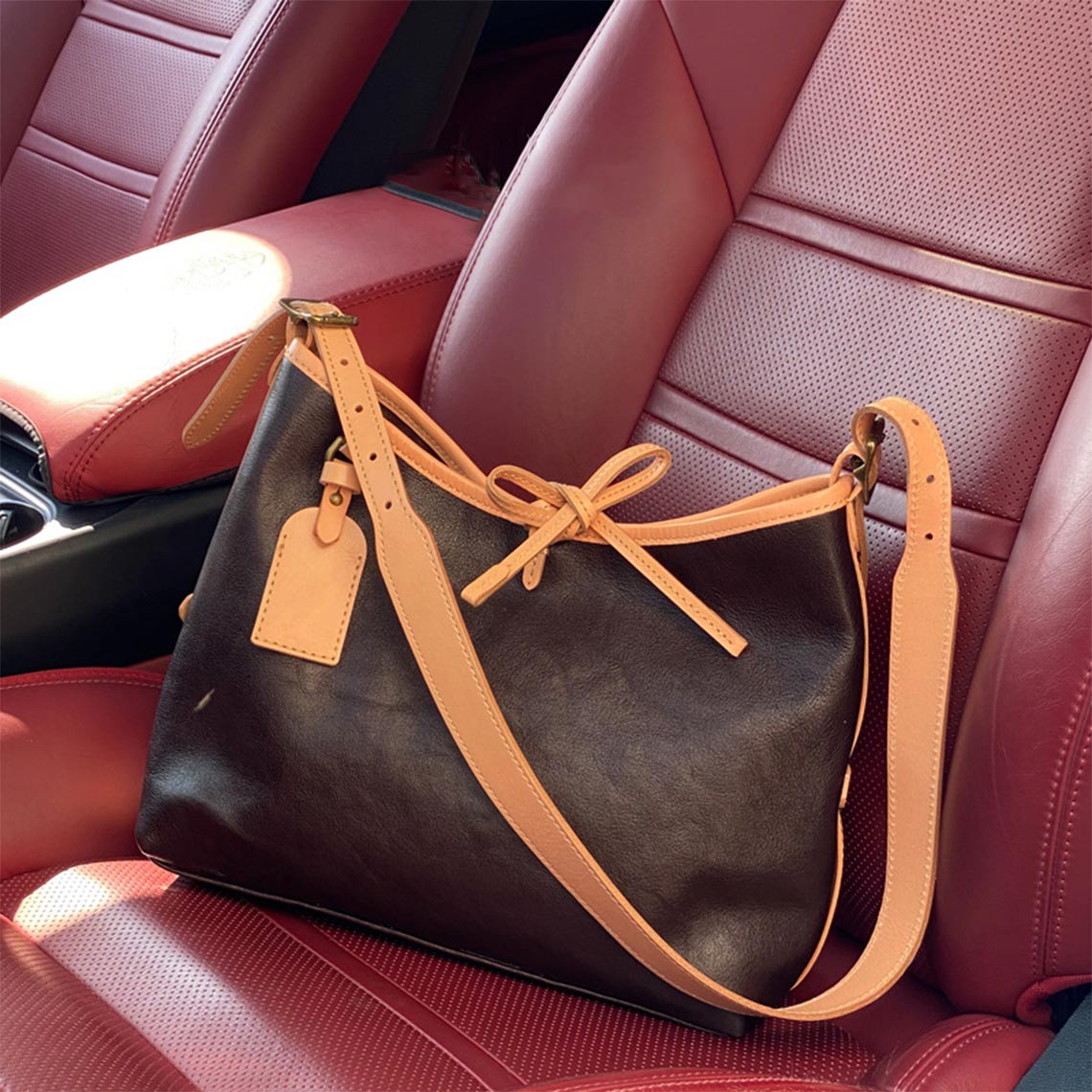 Leather Inspired Carry Shoulder Bag