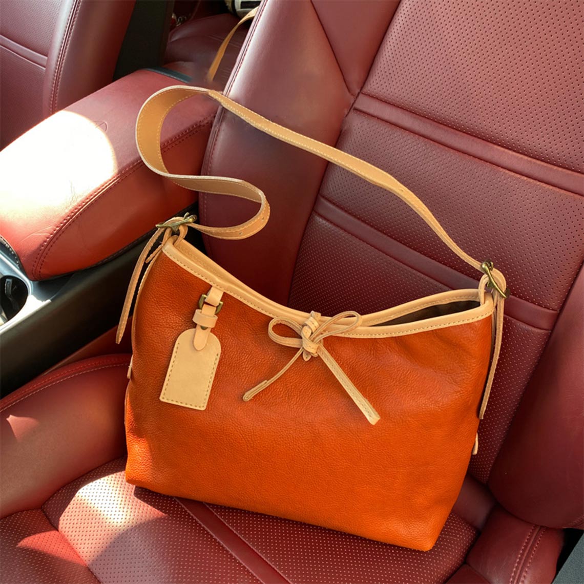 Leather Inspired Carry Shoulder Bag