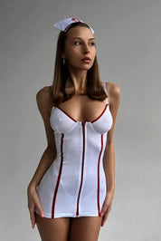 Nurse Costume Lingerie Set – Sheer and Lace Nurse Roleplay – Chaotic Fashion