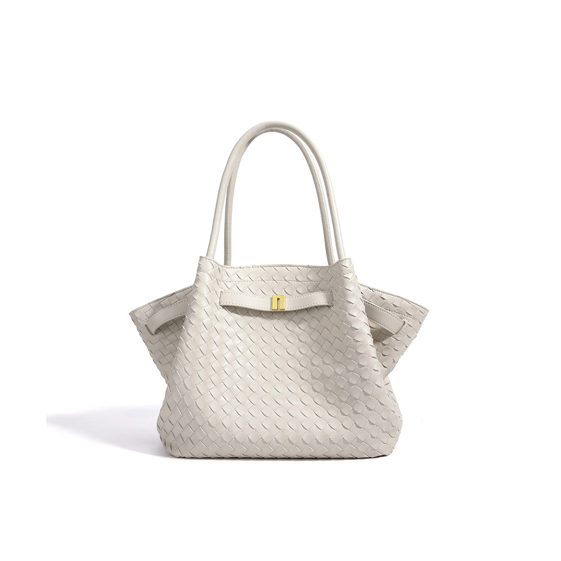 Top Grain Leather Wings Woven Handbag
