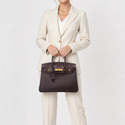 Top Grain Leather Croc Flap New Birk Handbag