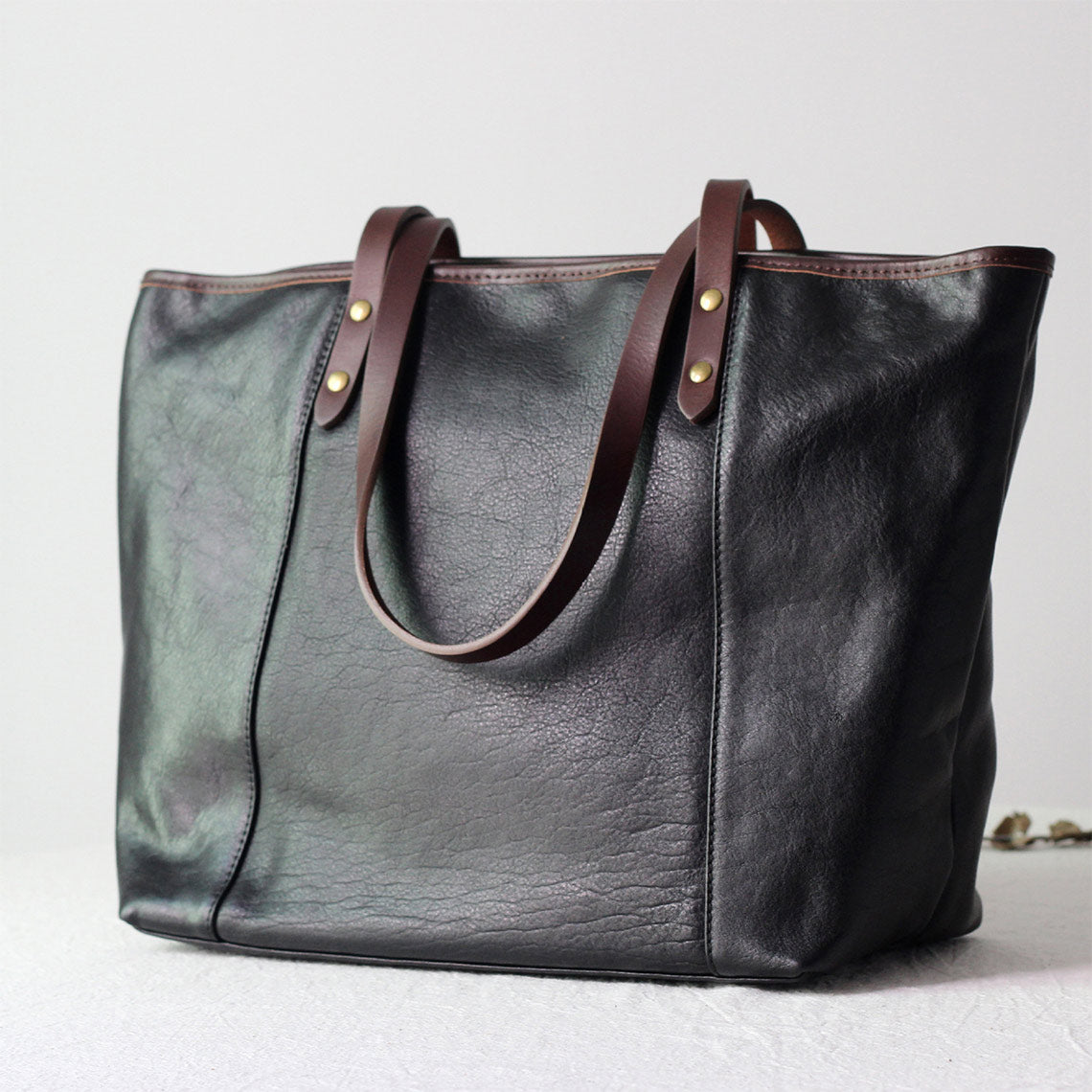 Vegetable Tanned Leather Classic Women Tote Bag