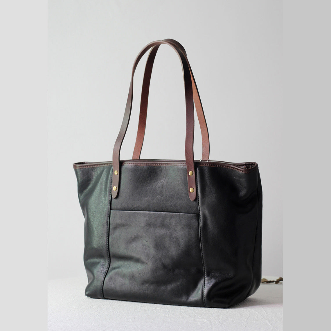 Vegetable Tanned Leather Classic Women Tote Bag