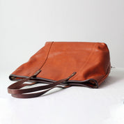 Vegetable Tanned Leather Classic Women Tote Bag