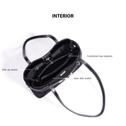 Vegetable Tanned Leather Linen Shoulder Bag
