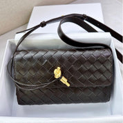 Sheep Leather Women Woven Shoulder Bag