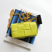 Leather Intrecciato Woven Candy Crossbody Bag