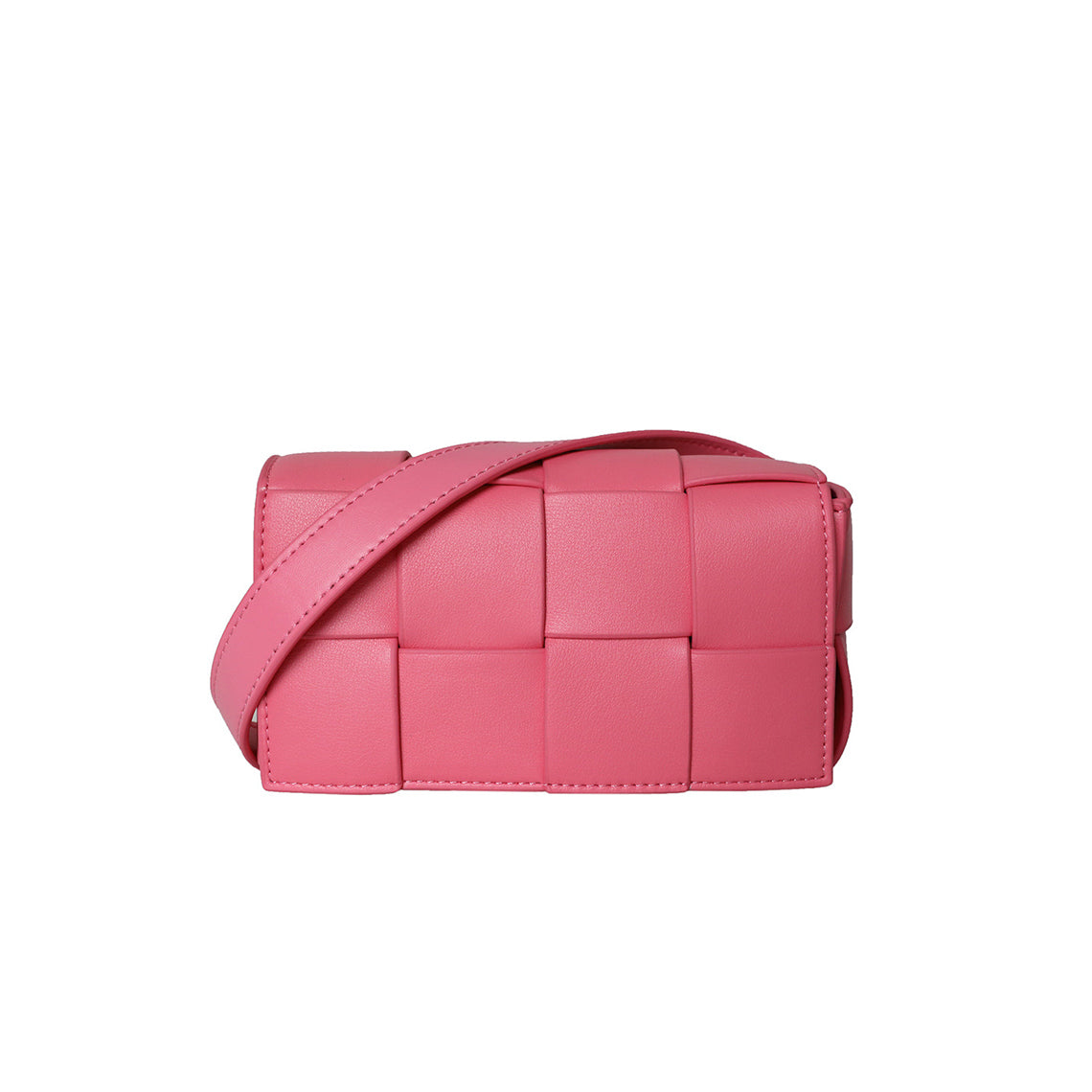 Leather Intrecciato Woven Candy Crossbody Bag