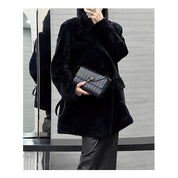 Sheep Leather Women Woven Shoulder Bag