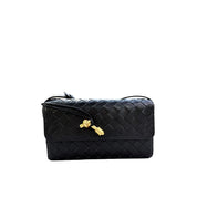 Sheep Leather Women Woven Shoulder Bag