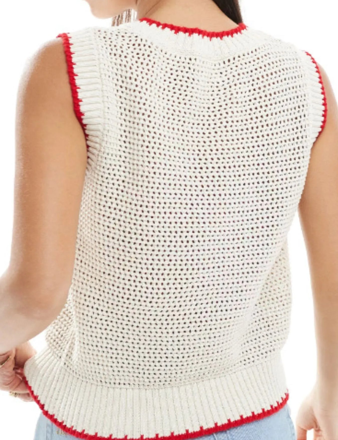 Knit Tank for Women – Chili Pepper Crochet Detail – Chaotic Fashion